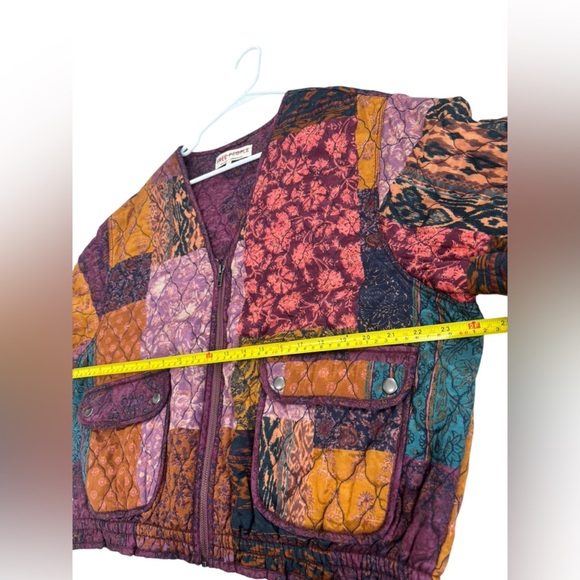 Free People Peggy Quilted Jacket Size Large Trendy Boho Bohemian Hippie - Picture 11 of 12